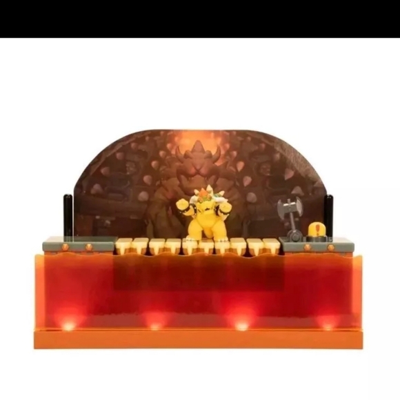 Nintendo Super Mario Deluxe Bowser Battle Action Figure Playset - Picture 3 of 6